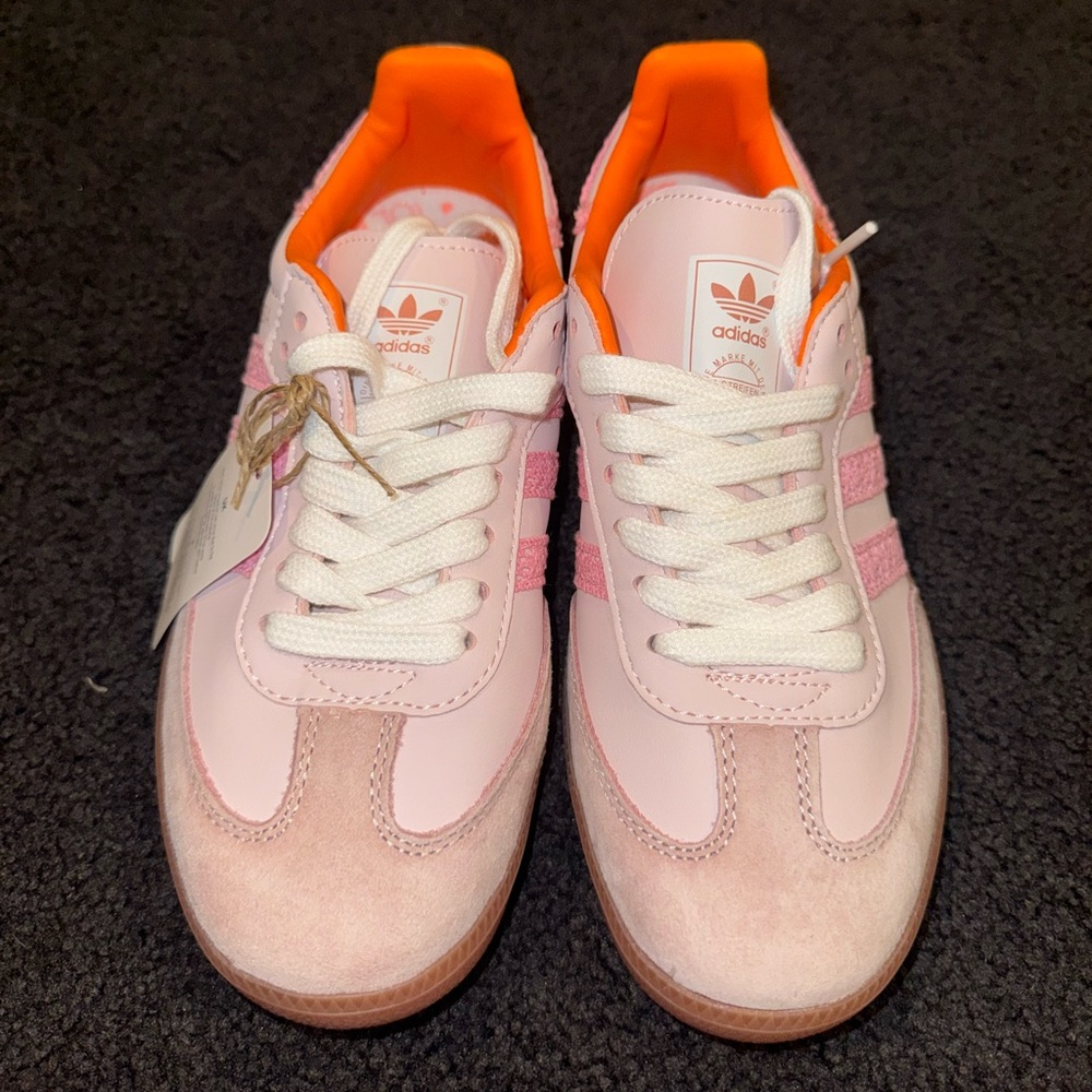 Pink & Orange Adidas Sambas NWOT